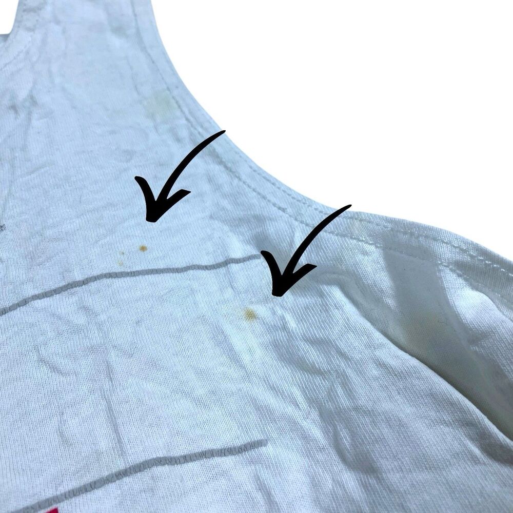 Vintage Nike Jordan Shirt Boys MEDIUM White Sleeveless Tank Top Basketball 90s - Picture 7 of 10